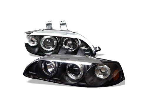 Spyder Auto Honda Civic 92-95 4Dr 1PC Halo Projector Headlights Black
