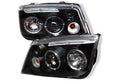 Spyder Auto Volkswagen Jetta 99-05 Halo LED Projector Headlights Black