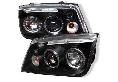 Spyder Auto Volkswagen Jetta 99-05 Halo LED Projector Headlights Black