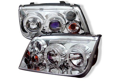 Spyder Auto VW Jetta 99-05 Halo LED Projector Headlights Chrome