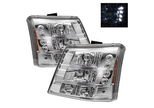 Spyder Auto Chevy Silverado 03-06 LED Crystal Headlights Chrome