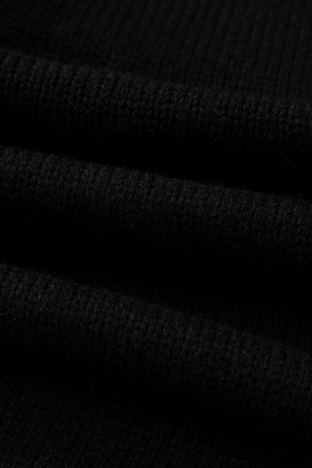 Black Bow Backless Bubble Sleeve Sweater