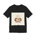 Stay Cozy Bunny T-Shirt | cute animal illustration, winter forest art