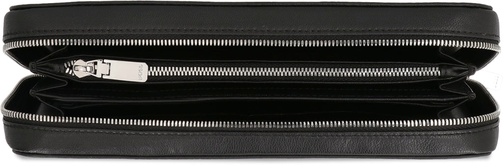 BOSS Grainy Leather Zip-Around Wallet - 23 cm x 13 cm x 4 cm