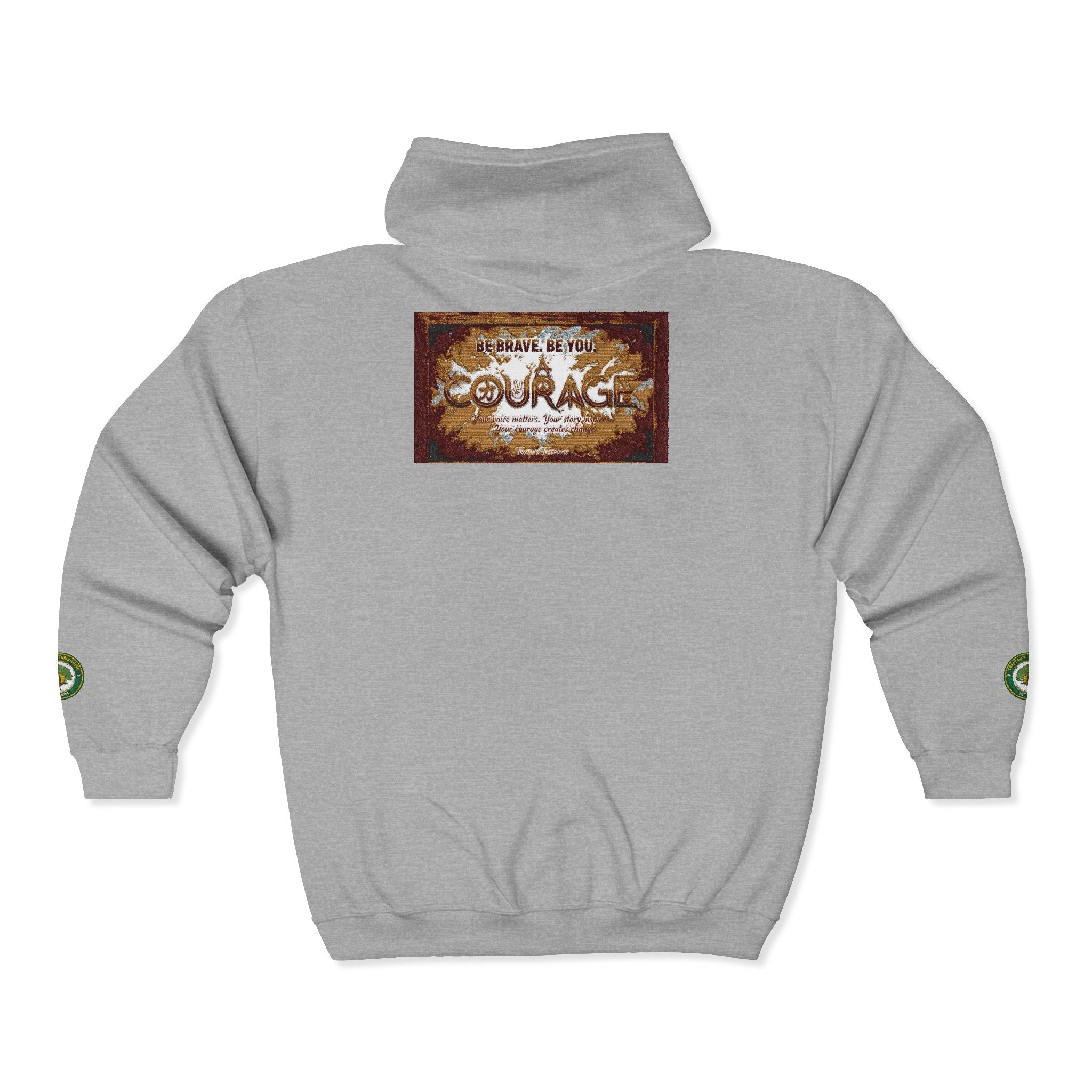 Courage Treehouse Zip Hoodie — “Courage is a universal language”