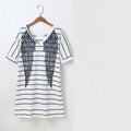 Short Sleeve Striped Dress Summer Family Matching Outfi