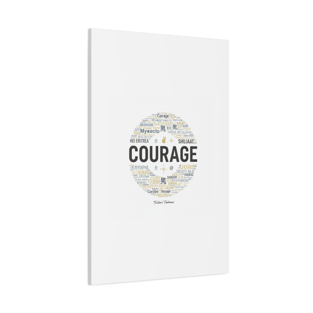 Courage Word Cloud Canvas | Fresh-Start Minimalism art print