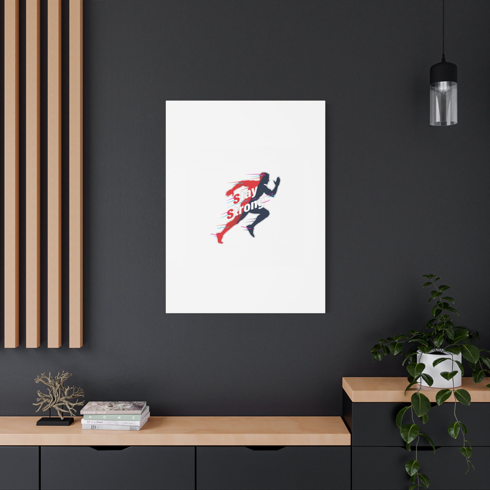 Stay Strong Runner Canvas | Fitness Motivation, Gym Wall Art