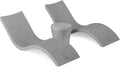 Ledge Lounger Signature Chaise Set of 2 + Affinity Side Table – in Pool Lounger Designed for Shallow Shelves Up to 9” – Outdoor Patio Sun Shelf & Poolside Furniture Bundle (Granite Gray)