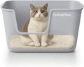 Extra Large Cat Litter Box with High Sides - Splash-Proof Design for Big Cats & Multi-Cat Homes, 24.6in x 16.7in x 12.8in (Gray)