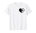 Soccer Love Heart Fans And Players T-Shirt - Unique Graphic for Adults