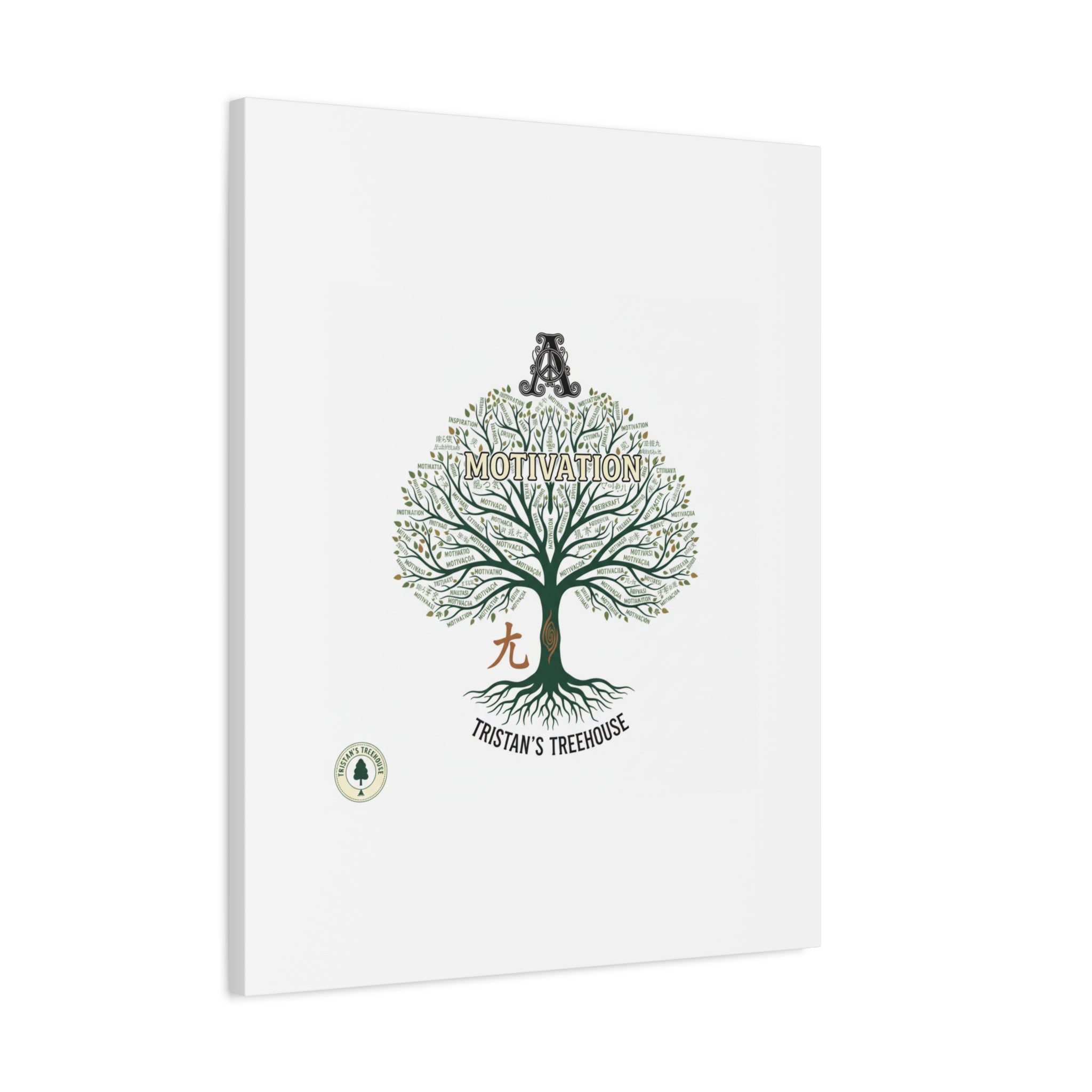 Handwritten Doodle Tree Canvas | Matte Stretched Wall Art