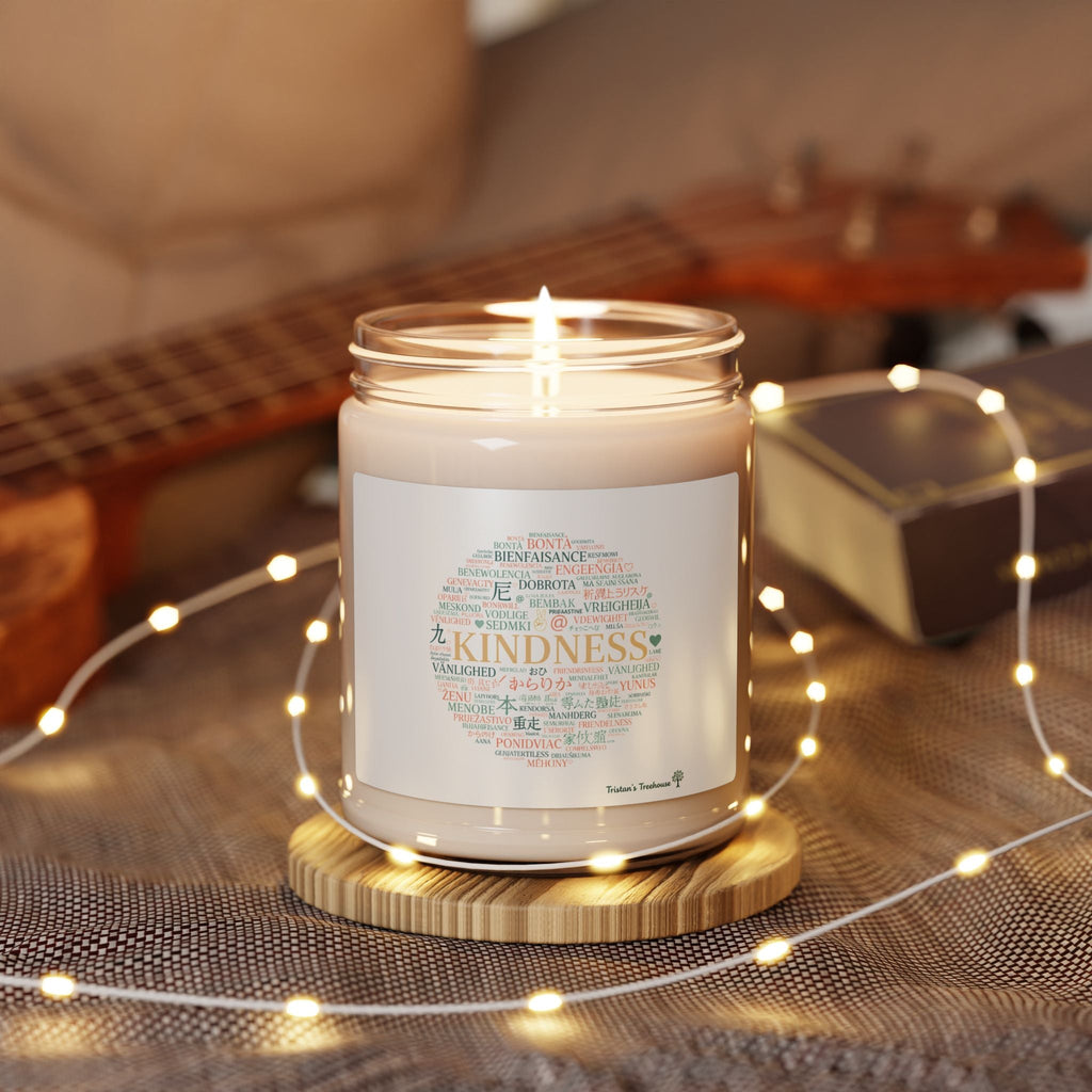 Kindness Word Circle Candle, Soy Scented Jar | Fresh Start Minimalism