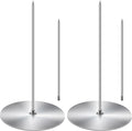 Vertical Skewer Grill - Stainless Removable Vertical Brazilian Barbecue Grilling Rack Meat Spit - Perfect for Steak, Whole Chickens, Whole Fish, Large Meat, 2Pack