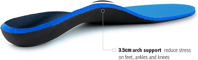 Arch Support Inserts for Men Women - Plantar Fasciitis High Arch Support Insoles, Orthotics Shoe Inserts for Flat Feet, Foot Pain Relief Shock Absorption and Cushioning (Mens 14-14 1/2)