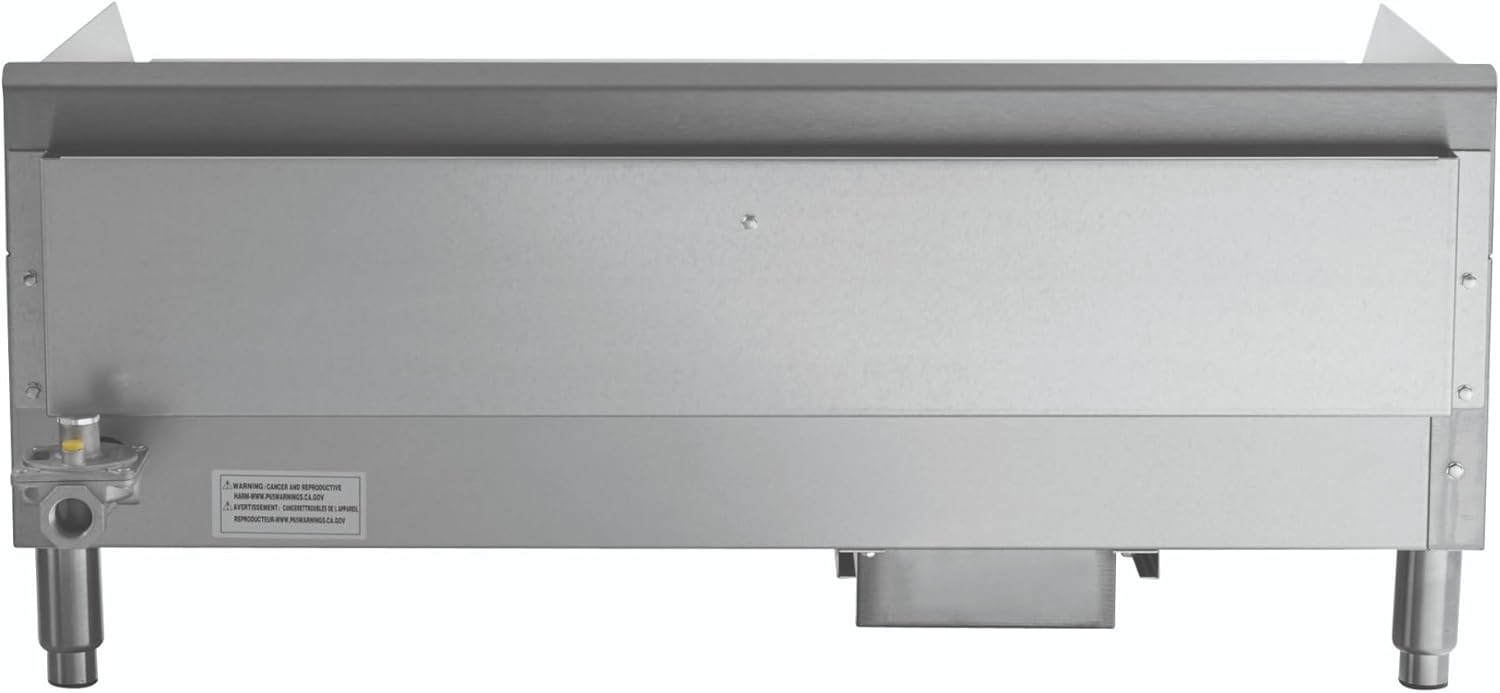 Kratos 29Y-005 36" Commercial Restaurant Gas Countertop Griddle, Manual Controls, 3 Burners, 90,000 BTU Output
