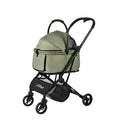Pet Stroller for Small and medlium Dogs, Dog Cat Stroller, Foldable carts, Carrier, One-Hand Automatic Folding, Puppy, Detachble Carrier (Misty Green)