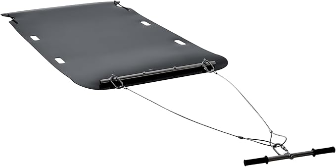 VEVOR Yard Drag Sled, 90 x 46 in, 1500lbs Heavy Duty Utility Sled, HDPE Drag Glider with Ropes & Pull Cables, Hand & Vehicle Use Game Hauler for Firewood Ice Fishing,Compatible with ATVs UTVs Tractors