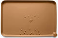 Hoki Found X-Large Silicone Pet Feeding Mats - Non-Slip Dog Cat Bowl Placemats - Waterproof - For Carpet - Butterscotch
