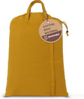 LFH Home Cotton Canvas Large Laundry Bag with Handle, Heavy Duty Drawstring Closure Washable Laundry Bags, School Travel, Home, Hotel, College Dorm, Organizer Sack, Toys Clothes 24x36-Yellow