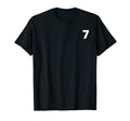 No 7 Soccer Sports Player Number Birthday T-Shirt - Unique Graphic Unisex