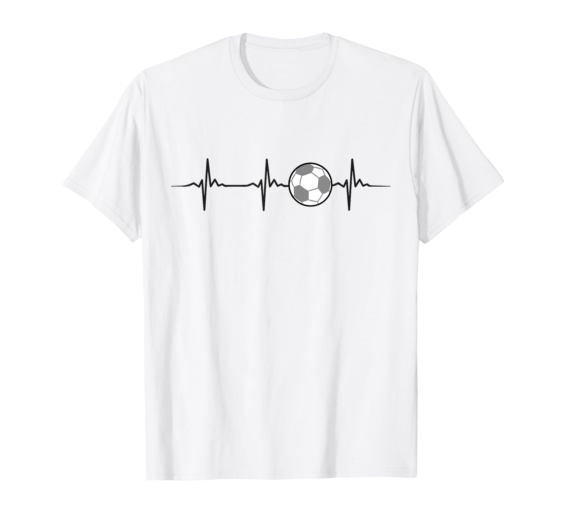 Heartbeat Soccer T-Shirt - Casual Everyday Wear for Adults
