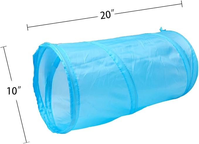 iCAGY Foldable Spiral Cat Tunnel - Indoor Toy for Small Cats, Kittens, and Rabbits - Tube for Interactive Play and Outdoor Fun - Pet Activity Toy Light Green 20" 3 Pcs