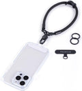 project-cb Phone Wrist Strap×1,Phone Tether Tab×2,Phone Wristlet,Phone Lanyard Wrist Strap,Key Holder,Keychain,Key Ring×2 (Black)