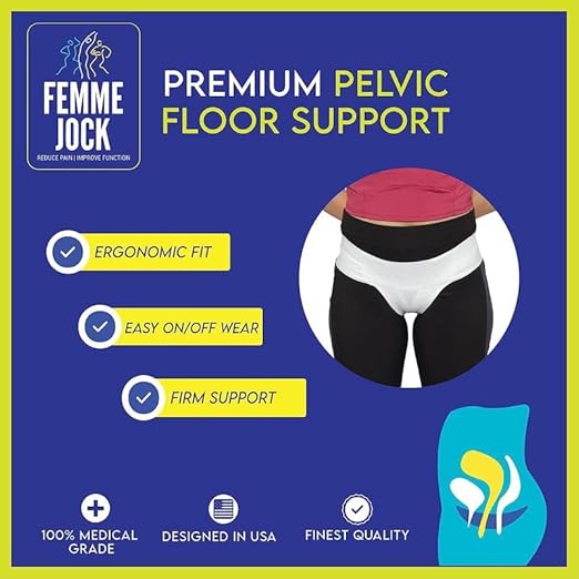 Women’s Pelvic Orthotic Support Belt ― Uterus Girdle for Prolapsed Bladder | Vulvar Varicosities | Postpartum Recovery | Dysfunction Pain Relief - High Waist (White - Small)