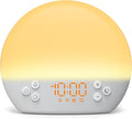 Sunrise Alarm Clock for Heavy Sleepers Adults,White Noise Sound Machine 30 Soothing Sounds, Dimmable Digital Clock&Night Light, Wake Up Light/Bedside Lamp/Alarm Clocks for Bedrooms,Ideal for Gift