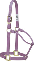 Weaver Equine Nylon Horse Halter, Triple-Ply Cheek Design, Original Non Adjustable Halters for Horses, Equine Tack,Average Size, Black