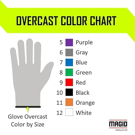 MAGID D-ROC ANSI A4 AeroDex Polyurethane Palm Coated Work Gloves, 1 Pair, Size 12/3XL, GPD482