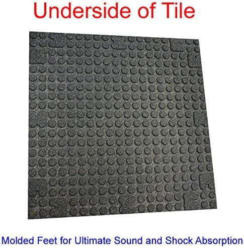 American Floor Mats - Extreme Rubber Gym Tiles - 1 Inch Thick Tan Rubber Gym Tiles - Superior Shock & Sound Absorbing - Interlocking Design - 95% Tan 4 Tile Pack (Covers 16 Sq Ft)