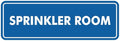 Signs ByLITA Standard Sprinkler Room Sign (Blue) - Small