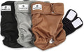 Pet Parents® Washable Dog Diapers (3pack) + Extendrs® of Durable Doggie Diapers, Premium Dog Diapers Female (Medium, Natural)