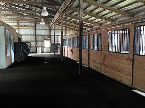 American Floor Tiles - Heavy Duty Stall Tiles - Stable/Horse Tiles - Thick, Durable Rubber Flooring Solid Black 14' x 20' Set 1/2" Thick (70 Tiles Total)