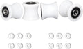 Total Trainer Rollers/Wheels of 4 for Models DLX, DLX II, DLX III, Adv DLX, Pilates, Pilates Pro 2500, 3000, 4000，570, 2000 （White）