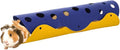 Guinea Pig Tunnel Foldable Fleece Hideout Tube with Cheese-Hole Design Soft Cozy Hideaway for Guinea Pig Cage Corner Indoor Play and Napping-Blue