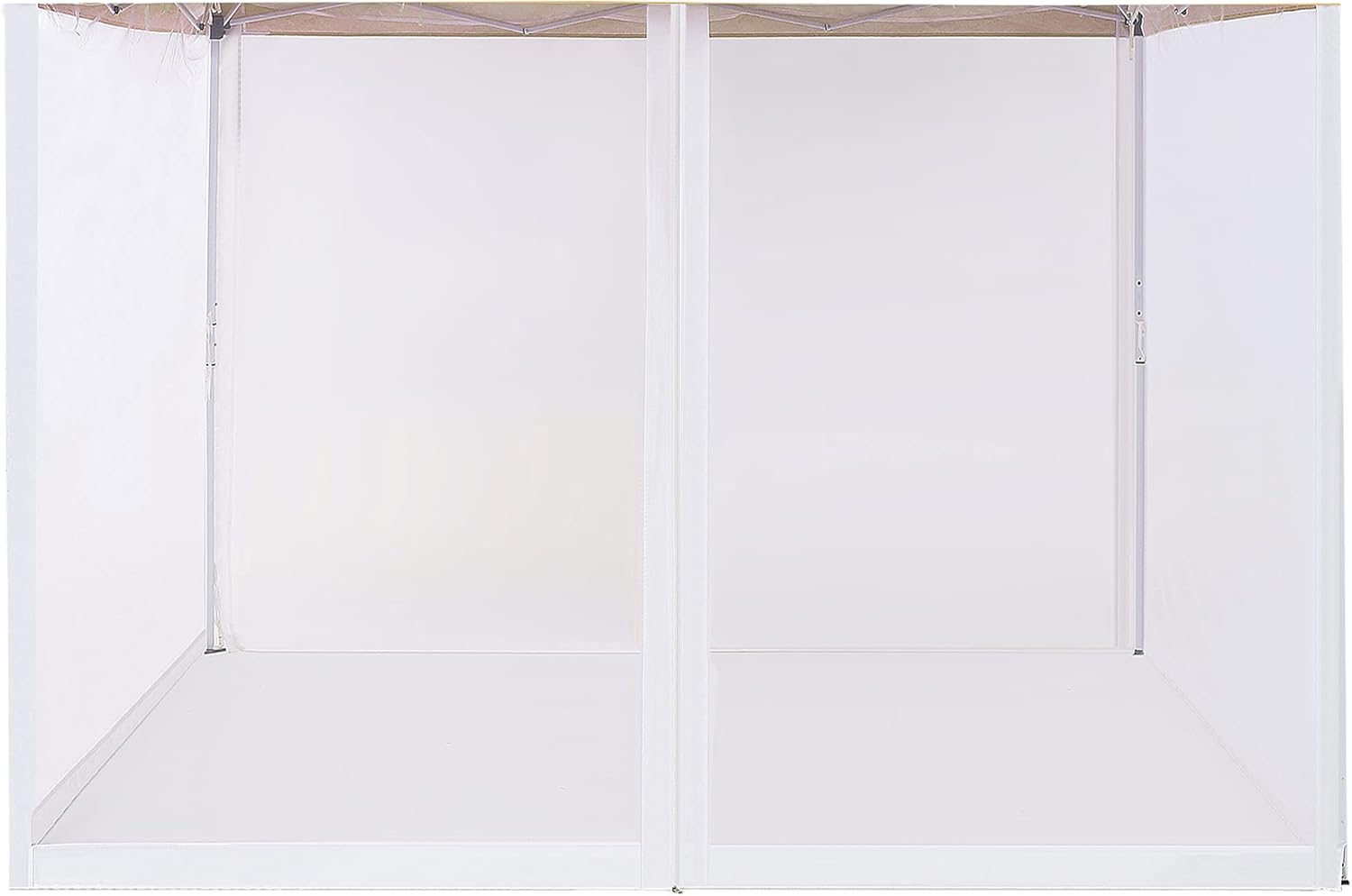 10'x10' Mosquito Netting for Patio with Zipper, Outdoor Replacement Mesh Sidewall Netting for Porch/Patio/Canopy/Gazebo (Mosquito Netting Only, White)