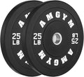 2 Inch Bumper Plates，10-500lbs，Barbell Rubber Olympic Weight Plates Set for Home Gym, Strength Training & Weight Lifting, Multiple Options Colors