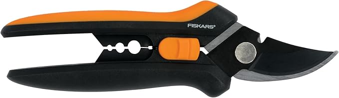 Fiskars Floral Pruning Shears - Plant Cutting Scissors/Garden Clippers For Deadheading and Working with Flowers - Black/Orange