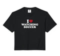I Love Watching Soccer Comfort Colors Hoodie - Novelty Apparel Men Women