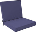 Outdoor Deep Seat Cushion Set 19" x 19", Water Repellent & Fade Resistant Cushion for Patio Furniture, Back & Seat Cushion with Removable Covers for Sofa, Couch, Navy