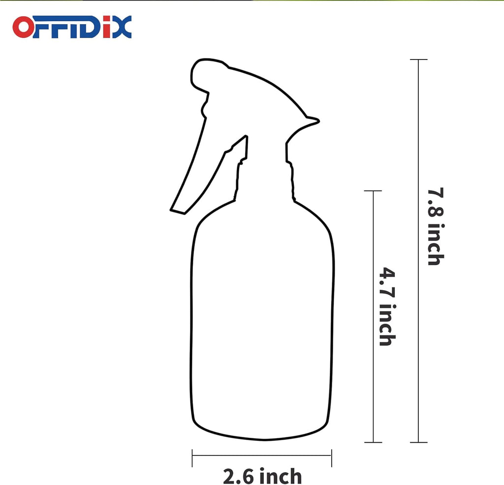 OFFIDIX Glass Spray Bottle, Fine Mist Plant Mister, Handheld Pressure Watering Can,Adjustable Nozzle Glass Spray Bottle,Handheld Spray Bottles for Garden Plants Cleaning Solutions（Gray）