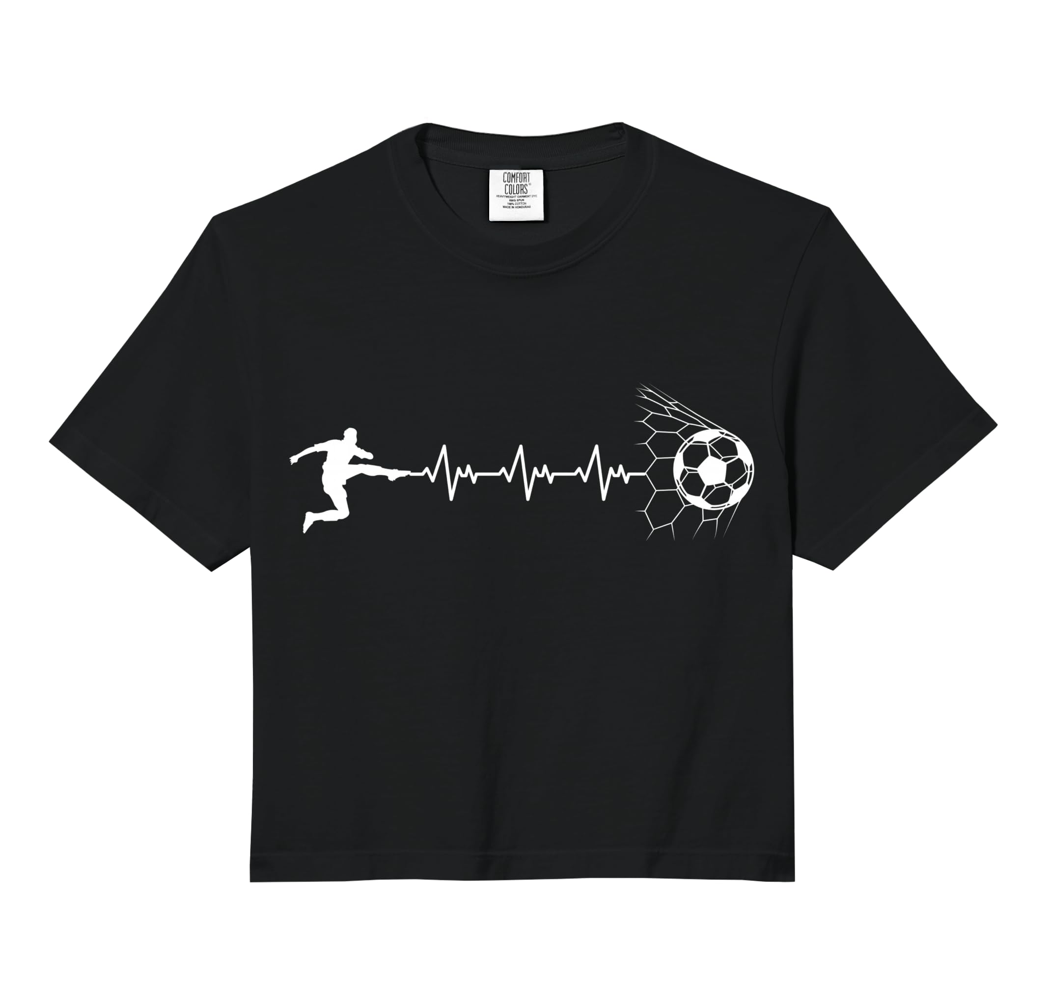 Funny Soccer Player Heart Pulse Sport Hoodie - Graphic Print for Adults