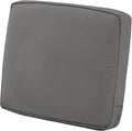 Classic Accessories Montlake Water-Resistant 23 x 20 x 4 Inch Patio Lounge Back Cushion, Light Charcoal Grey, Outdoor Loveseat Cushions