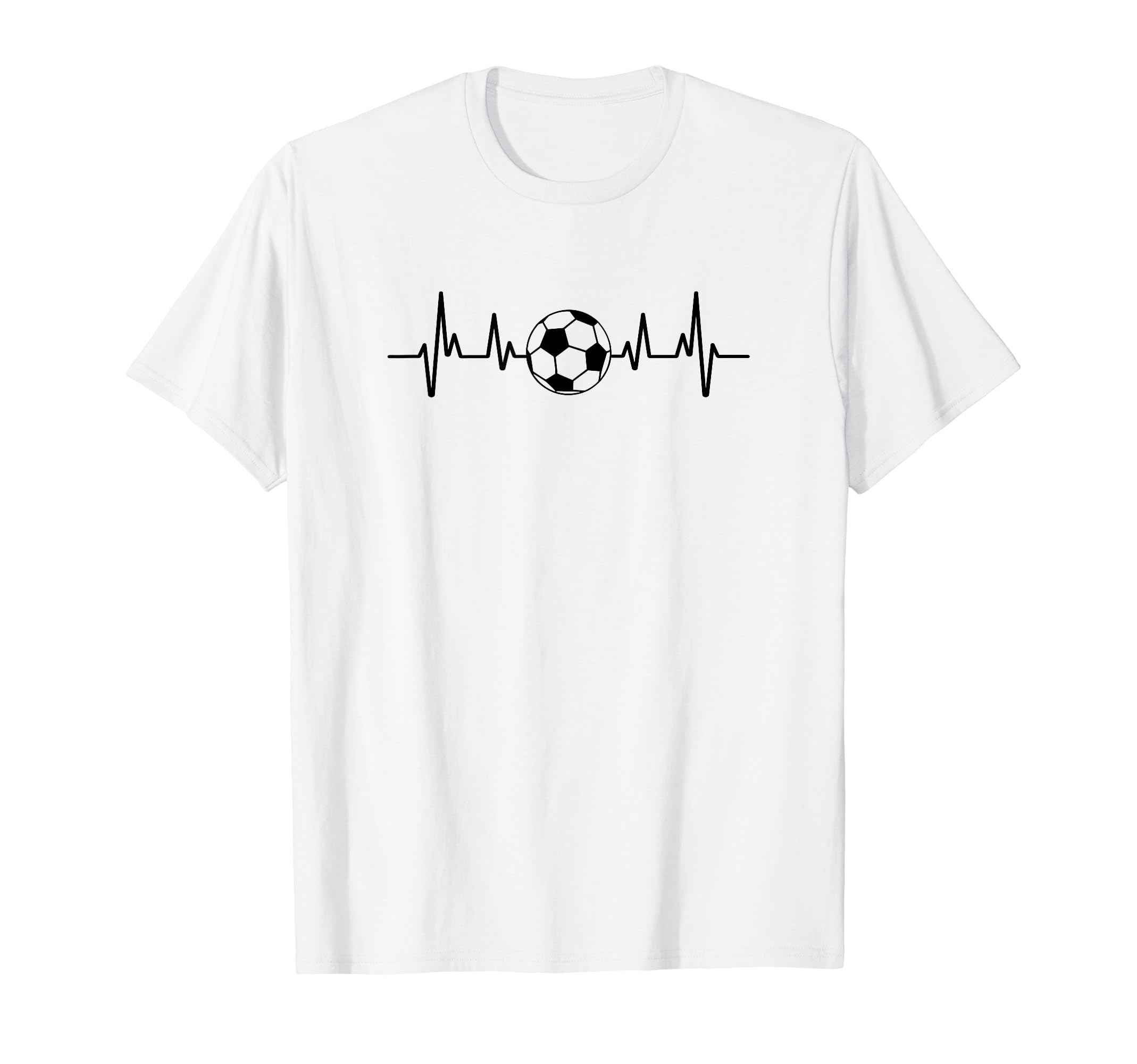 Soccer Heartbeat Sports Soccer Gift T-Shirt - Custom Art Print Unisex