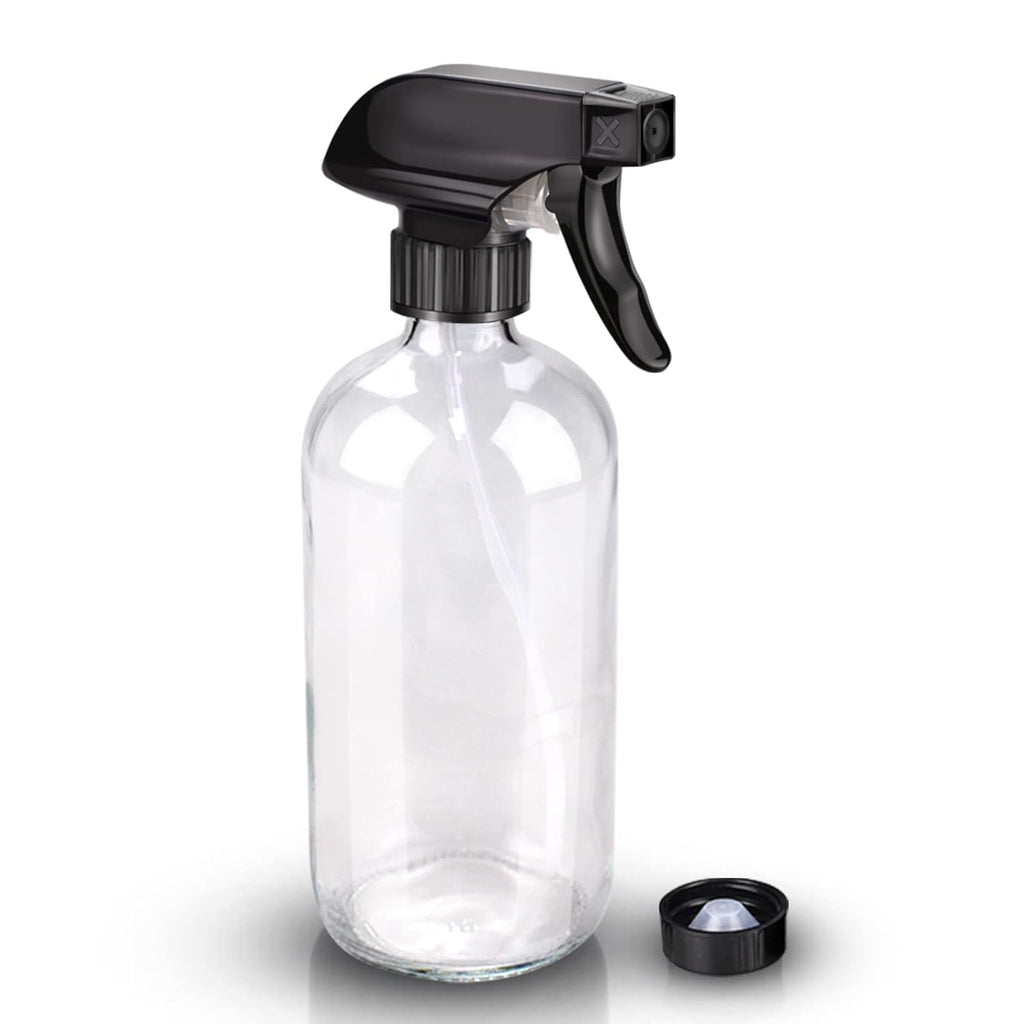 Wedama Glass Spray Bottles, 16 oz Glass Spray Bottles for Cleaning Solutions and Essential Oils, Refillable Empty Spray Bottle with Adjustable Nozzles for Alcohol, Plant and Hair Care (1 Pack)