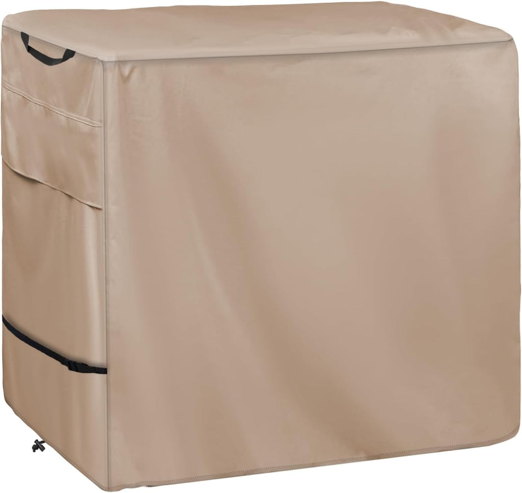 Pizza Oven Table Cover- Heavy Duty Waterproof Cover for Pizza Oven Cart Table,Compatible with 51 inch Outdoor Utility Cart and Storage Cabinet Khaki