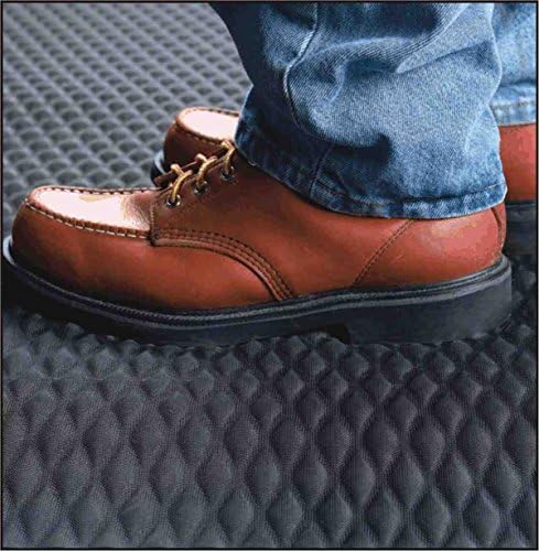 American Floor Mats Hog Heaven Premium 7/8" Black & Black Border 5' x 4' Nitrile Backed Anti-Fatigue Comfort Mat